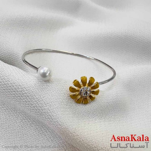 بنگل اسپرت استیل 316 مدل گل آفتابگردون  اصل کد DSB18600W