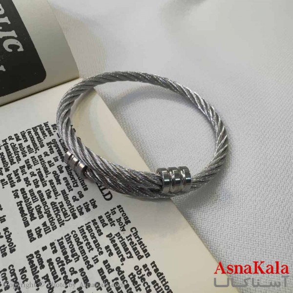 بنگل اسپرت استیل 316 مدل طنابی  کد DSB18603W