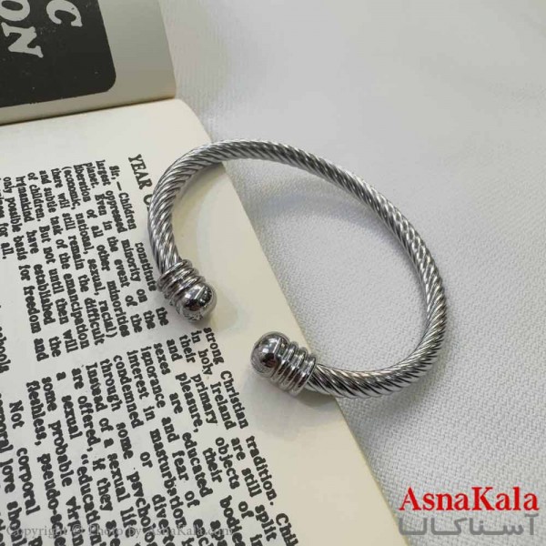 بنگل اسپرت استیل 316 مدل پیچی نقره ای کد DSB18610W