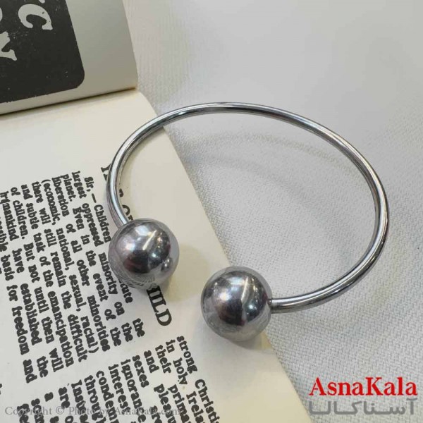 بنگل اسپرت استیل 316 مدل گوی سفید کد DSB18609W