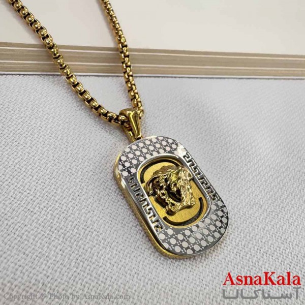 گردنبند مردانه استیل مدل ورساچه کد GNB16904W