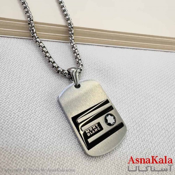 گردنبند مردانه استیل مدل مونت بلانک کد GNB16908W