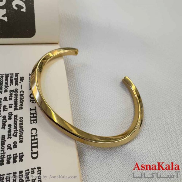 بنگل اسپرت استیل 316 مدل پیچی طلایی کد DSB18617W