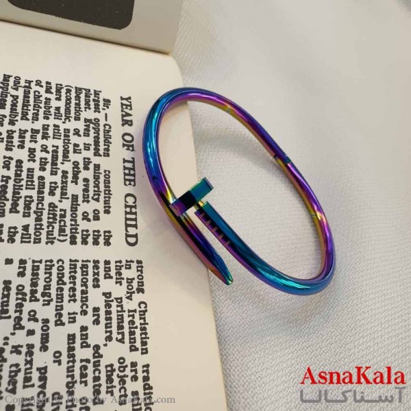 بنگل اسپرت دخترانه استیل 316 مدل میخی کد DSB18641W