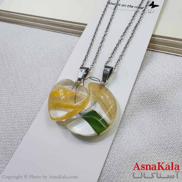 گردنبند ست دونفره دوتیکه ماه و قلب کد GNB16917W