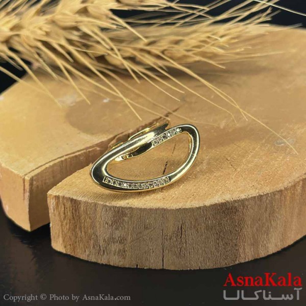 انگشتر زنانه استیل مدل دفرمه کد ANG19683W