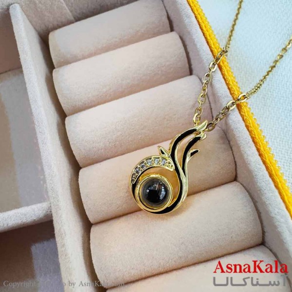 گردنبند تلسکوپی دوستت دارم به صد زبان دنیا طرحدار کد GNB16987W