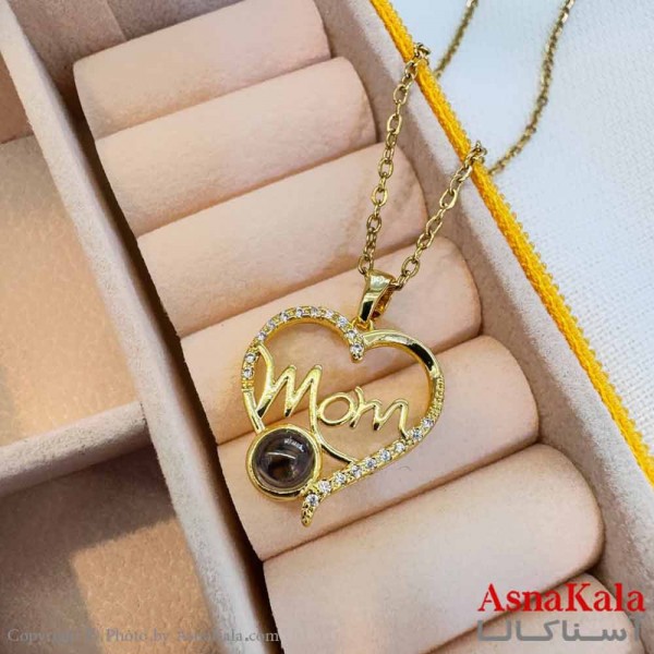 گردنبند تلسکوپی دوستت دارم به صد زبان دنیا طرح مادر GNB161007W