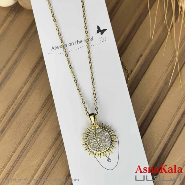 گردنبند دخترانه استیل316 مدل  خورشید تابان کد GNB161020W