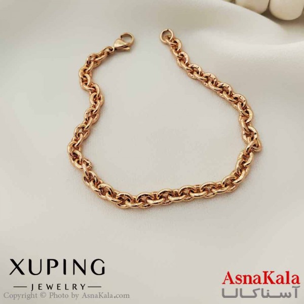 دستبند زنانه ترند برند ژوپینگ Xuping مدل زنجیری کد DSB18658W