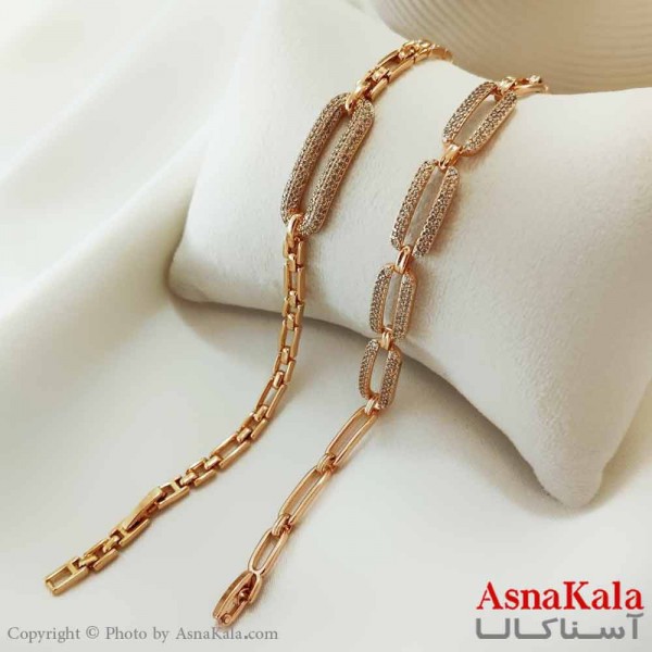 دستبند زنانه ترند برند ژوپینگ Xuping مدل مستطیلی کد DSB18661W