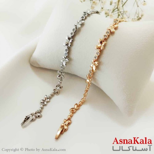 دستبند زنانه ترند برند ژوپینگ Xuping مدل پروانه کد DSB18666W