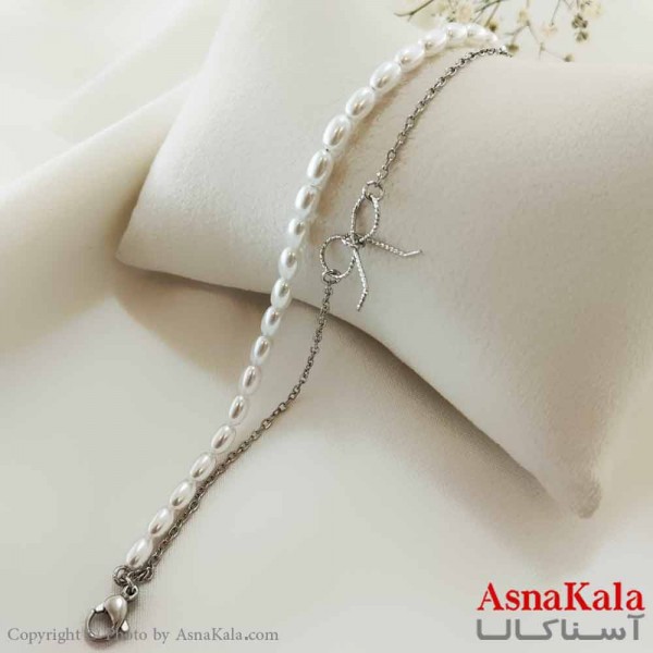 دستبند زنانه ترند برند ژوپینگ Xuping مدل دو لاین پاپیون کد DSB18674W