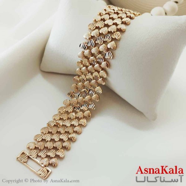 دستبند زنانه ترند برند ژوپینگ Xuping مدل رولکس قلبی کد DSB18686W