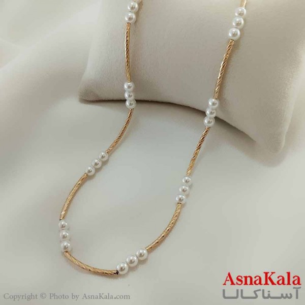 گردنبند ژوپینگ مینیمال دخترانه مدل مروارید کد GNB161038W