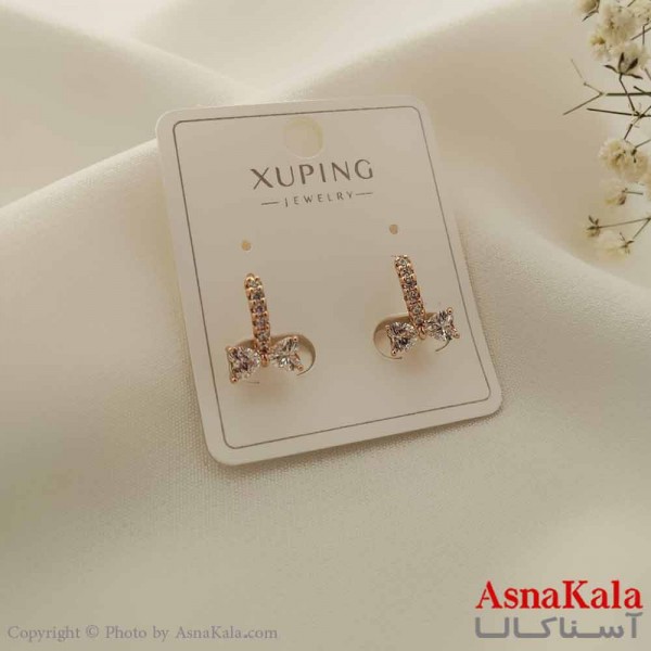 گوشواره آویزی زنانه مدل پاپیون ژوپینگ کد GSH15693W
