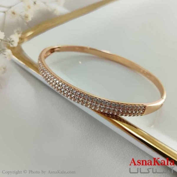 بنگل مینیمال دخترانه ژوپینگ مدل فول نگین کد DSB18706W