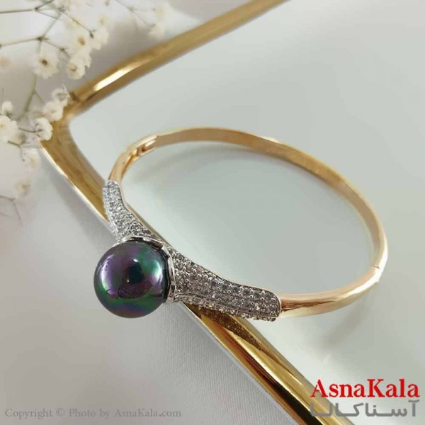 بنگل مینیمال دخترانه ژوپینگ مدل تک مروارید کد DSB18707W