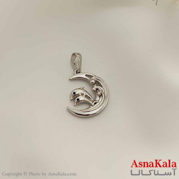 آویز دخترانه ژوپینگ مدل دلفین نقره ای کد GNB161053W