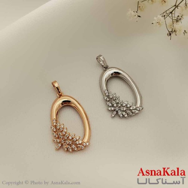 آویز دخترانه ژوپینگ مدل بیضی نگینی کد GNB161056W