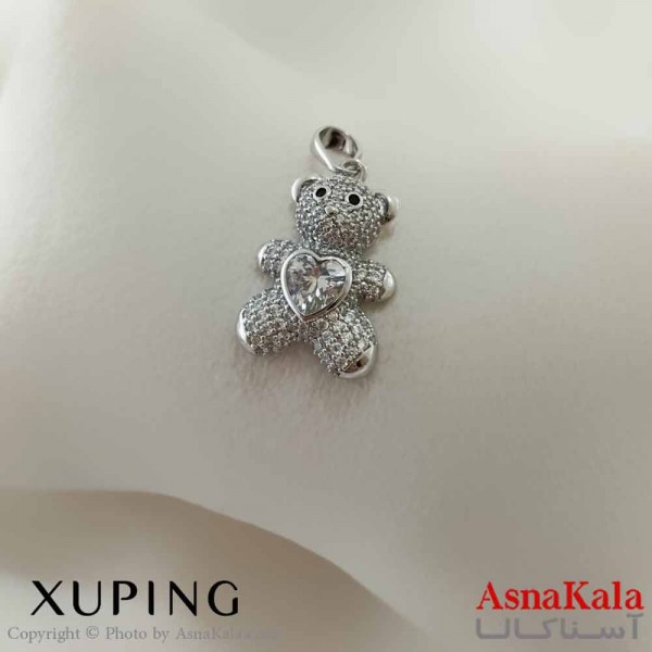 آویز دخترانه ژوپینگ مدل خرس نقره ای کد GNB161065W