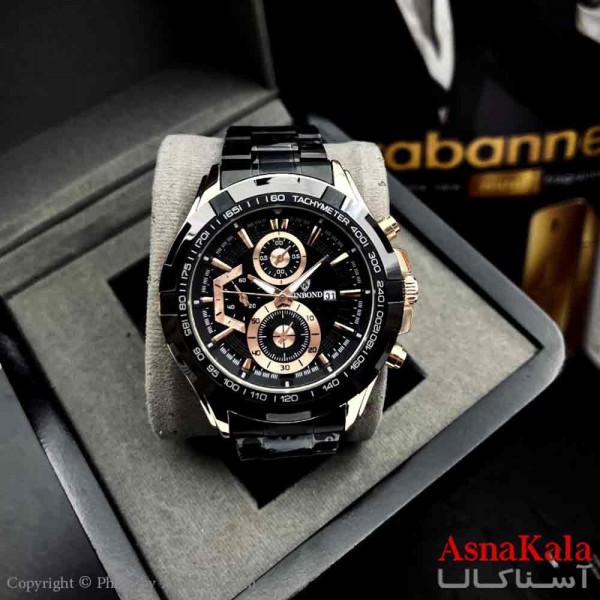 ساعت مردانه بین باند موتور کوارتز،ضدآب،دارای روزشمار  کد WTCH11253W