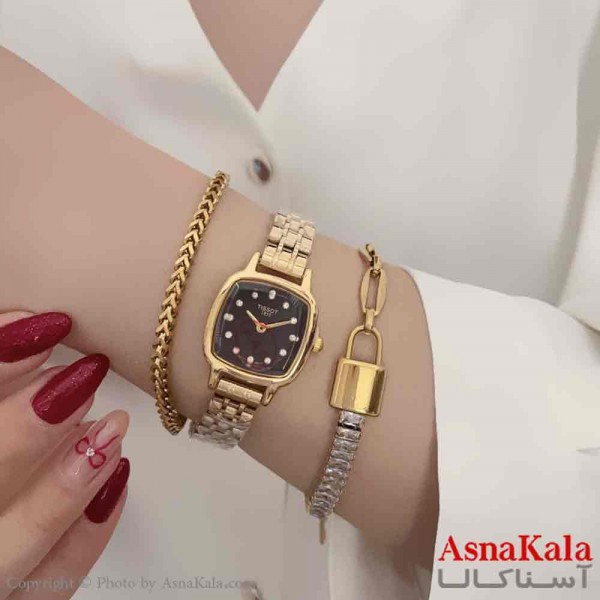 ساعت زنانه زنونه تیسوت دویل  رفرانس T 1983 مقاوم دربرابر آب کد WTCH11255W