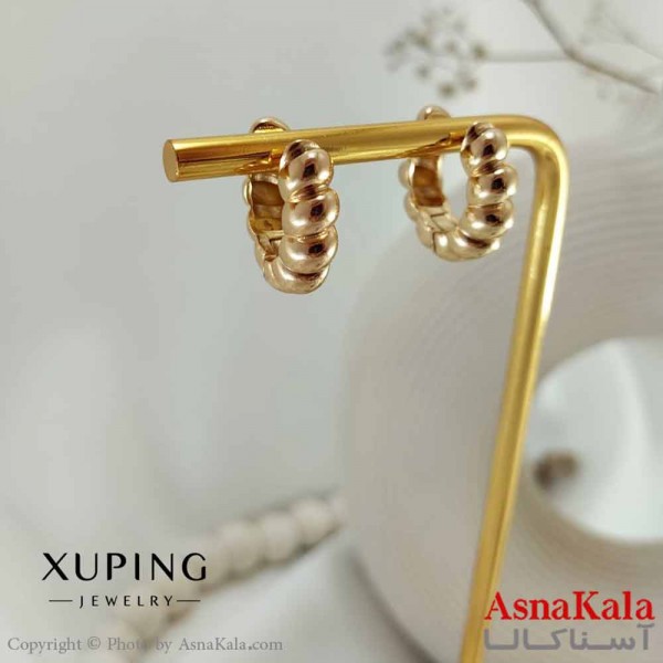 گوشواره حلقه ای زنانه مدل گرد ژوپینگ کد GSH15728W