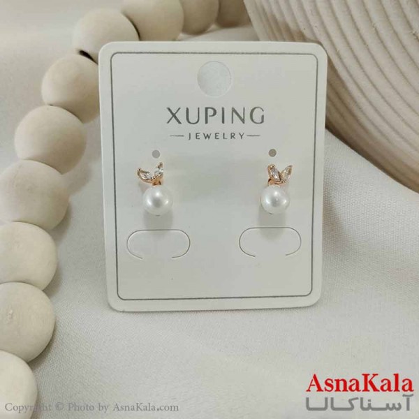 گوشواره میخی زنانه مدل مروارید ژوپینگ کد GSH15747W