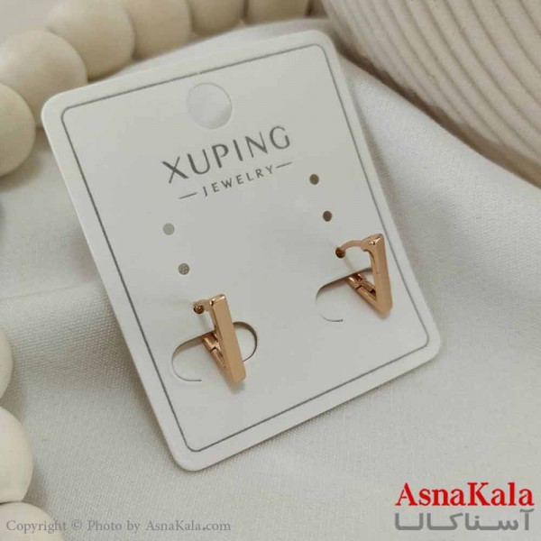 گوشواره حلقه ای زنانه مدل خط ژوپینگ کد GSH15763W