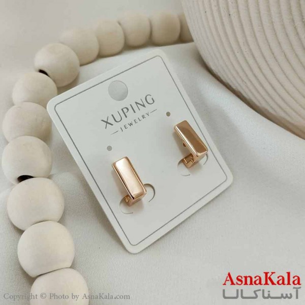گوشواره حلقه ای زنانه مدل مینیمال طلایی ژوپینگ کد GSH15809W