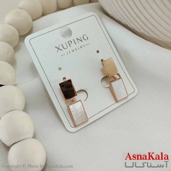 گوشواره میخی زنانه مدل مربعی ژوپینگ کد GSH15810W