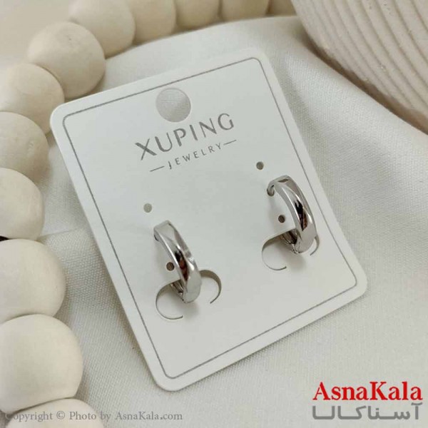 گوشواره حلقه ای زنانه مدل گرد مینیمال ژوپینگ کد GSH15812W