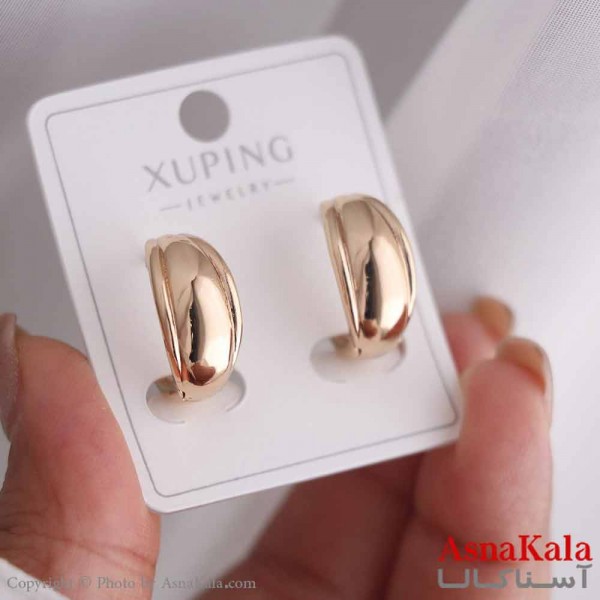 گوشواره حلقه ای زنانه مدل طلایی  ژوپینگ کد GSH15842W