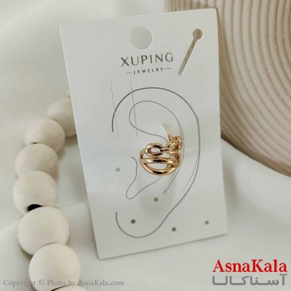 گوشواره دخترانه مینیمال مدل ایرکاف پیچی ژوپینگ کد GSH15848W