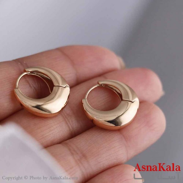 گوشواره حلقه ای زنانه مدل گرد درشت ژوپینگ کد GSH15880W