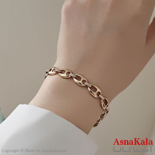 دستبند زنانه ترند برند ژوپینگ مدل مینیمال طلایی   کد DSB18733W