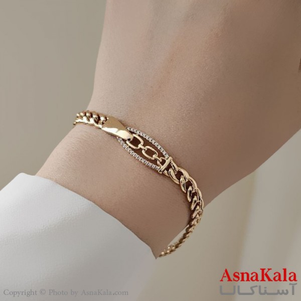 دستبند زنانه ترند برند ژوپینگ مدل کارتیر نگینی  کد DSB18738W