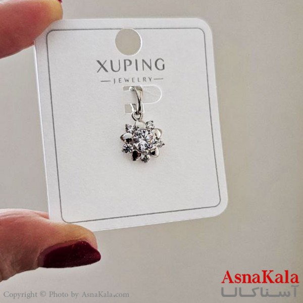 گردنبند ژوپینگ مینیمال دخترانه مدل گل نگینی  کد GNB161077W