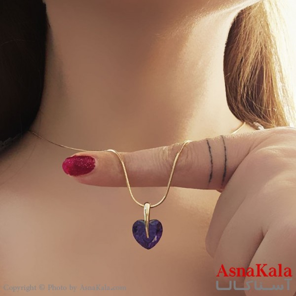 گردنبند ژوپینگ مینیمال دخترانه مدل سنگ رنگی کد GNB161092W