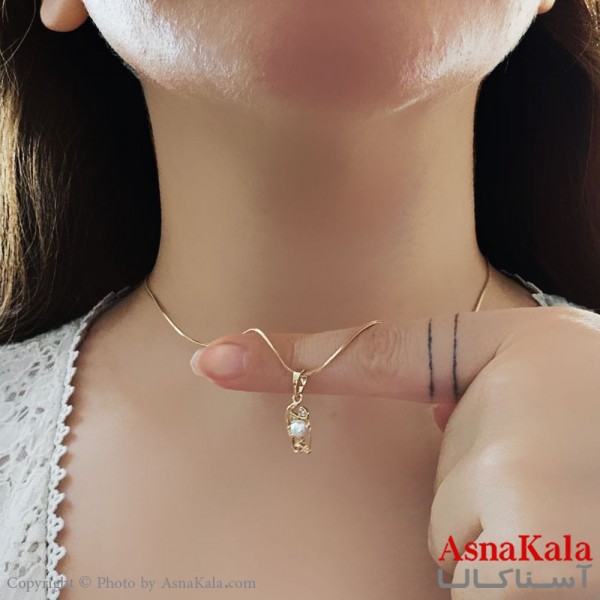 گردنبند ژوپینگ مینیمال دخترانه مدل گربه مرواریدی کد GNB161102W