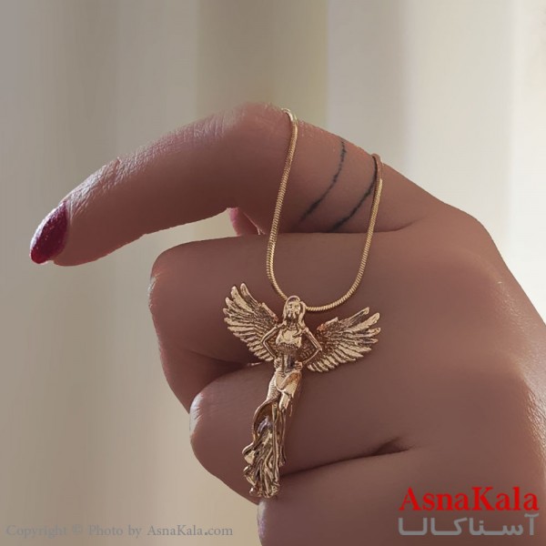 گردنبند ژوپینگ مینیمال دخترانه مدل فرشته بالدار کد GNB161111W