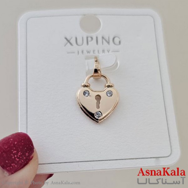 گردنبند ژوپینگ دخترانه مدل قفل نگینی کد GNB161141W