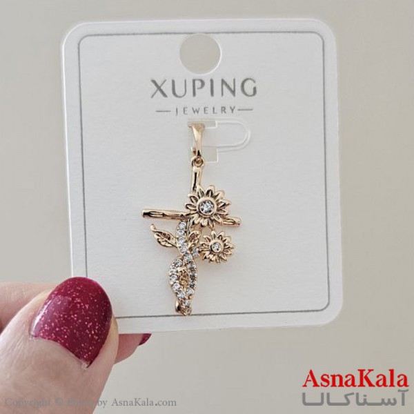 گردنبند ژوپینگ دخترانه مدل گل طلایی کد GNB161152W