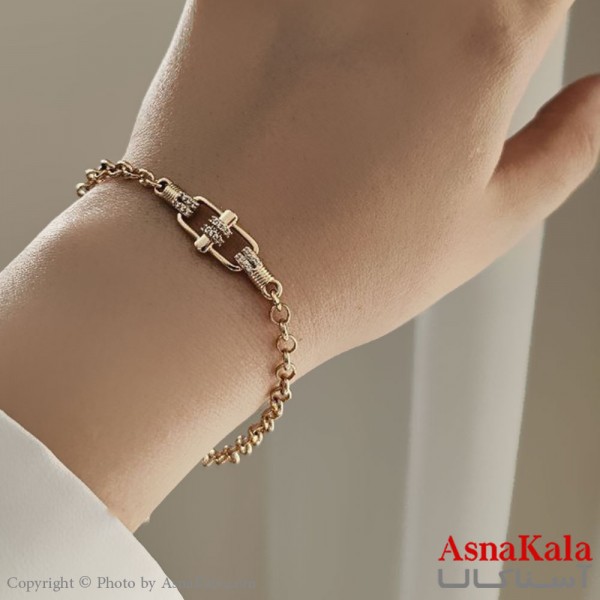 دستبند زنانه ترند برند ژوپینگ مدل مستطیلی کد DSB18746W