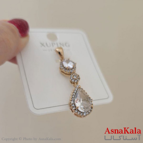 گردنبند ژوپینگ دخترانه مدل آویز جواهری کد GNB161167W