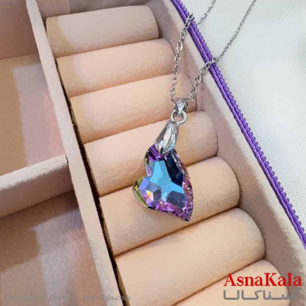 گردنبند استیل دخترانه مدل سنگ قلبی کد GNB161170W