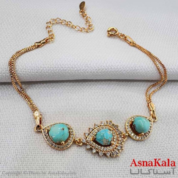 دستبند زنانه شیک مدل فیروزه کد DSB18762W