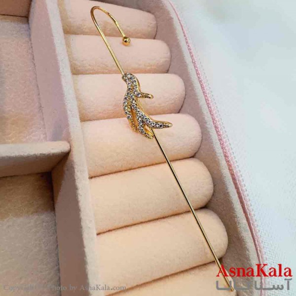 گوشواره ایرکاف نگینی دخترانه استیل 316 کد GSH15900W