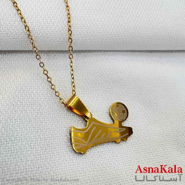 گردنبند استیل طرح توپ و کفش کد GNB161223W